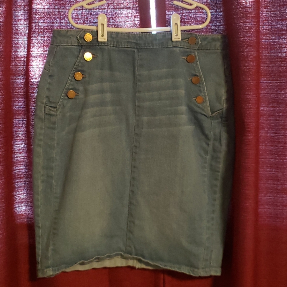 Denim mini skirt